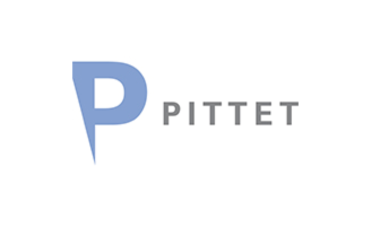 Pittet Logo: Ein Logo mit einem stilisierten blauen Buchstaben „P“ auf der linken Seite, gefolgt vom Wort „PITTET“ in grauen Großbuchstaben auf weissem Hintergrund.