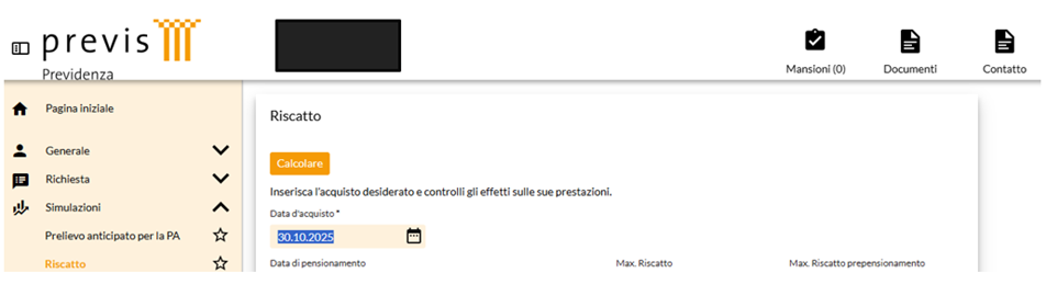 Simulare e richiedere un riscatto