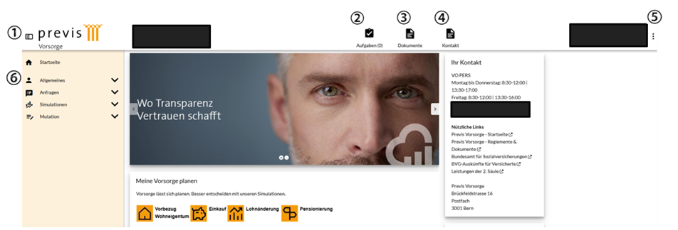 Startseite von PrevisConnect