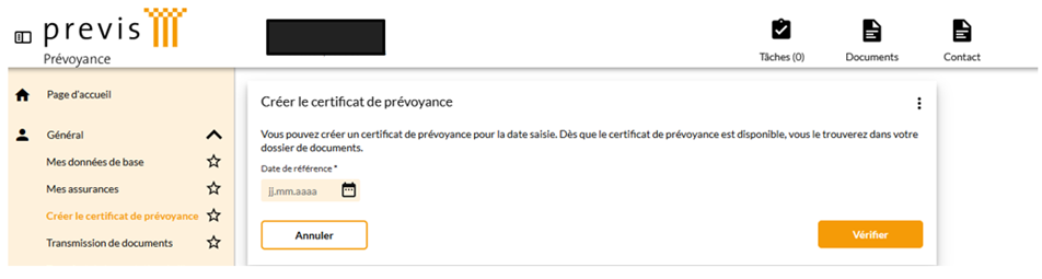 Etablir un certificat de prévoyance